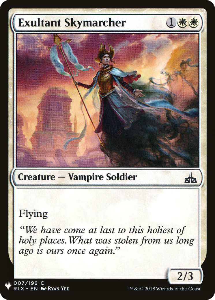 Exultant Skymarcher (LIST-RIX-7)  - The List