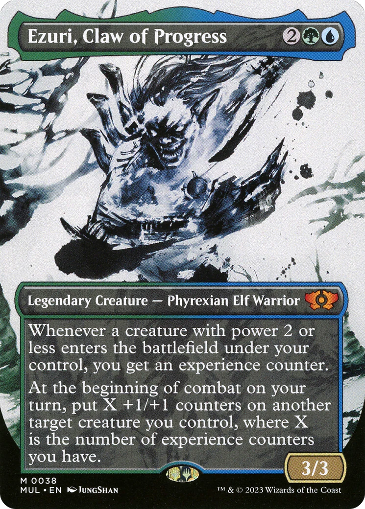 Ezuri, Claw of Progress (MUL-038) Foil - Multiverse Legends: (Showcase) (Borderless)