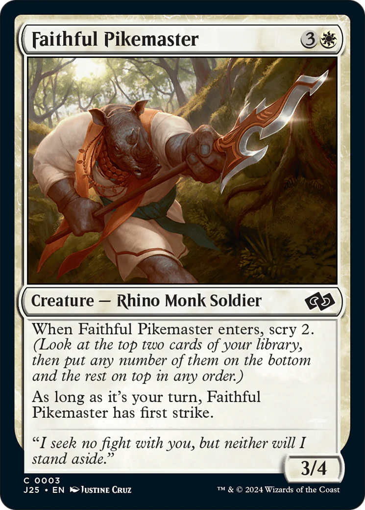 Faithful Pikemaster (J25-003)  - Foundations Jumpstart