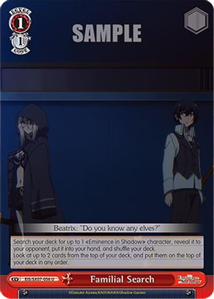 Familial Search (EIS/SX07-056) - The Eminence in Shadow