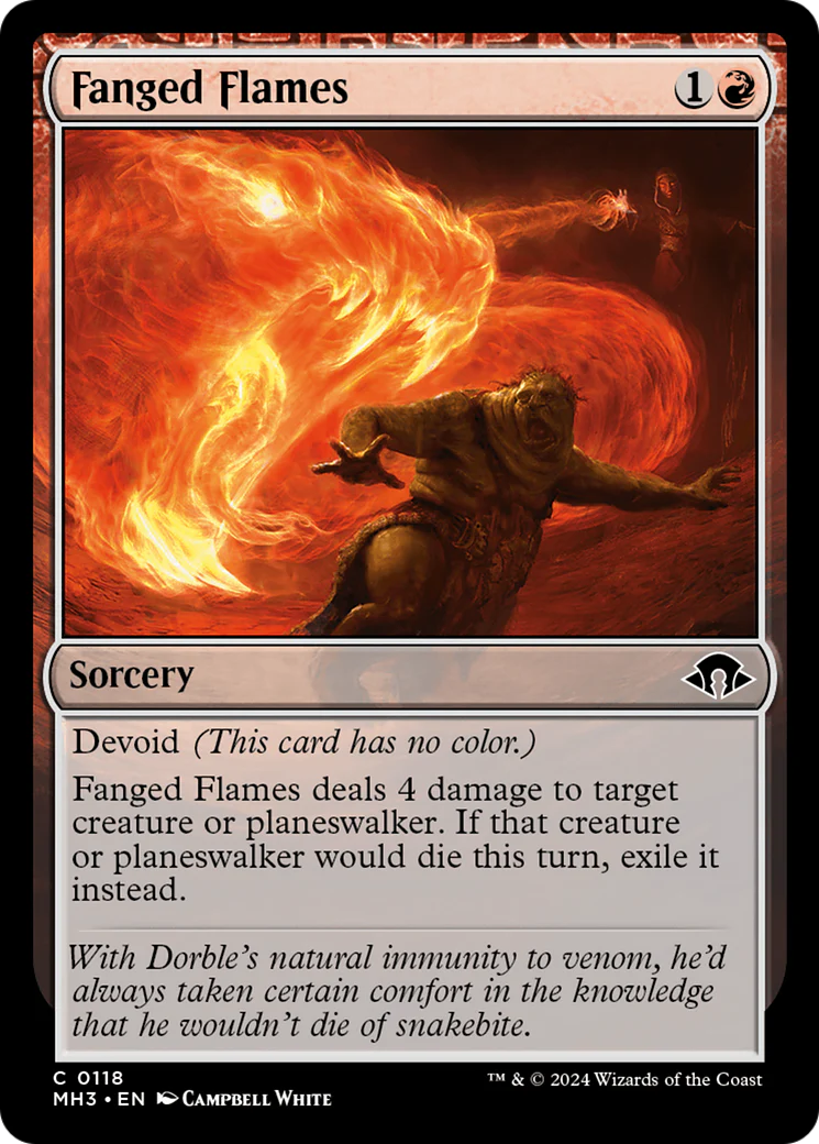Fanged Flames (MH3-118)  - Modern Horizons 3: (devoid)
