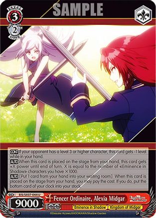 Fencer Ordinaire, Alexia Midgar (EIS/SX07-044) - The Eminence in Shadow