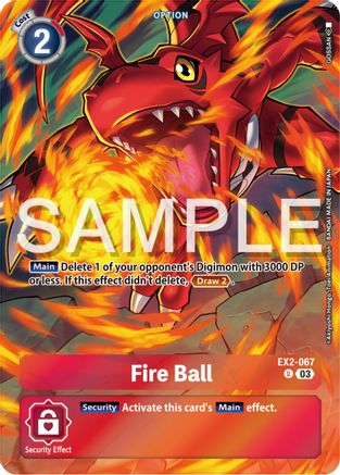 Fire Ball (Bonus Pack) (EX2-067) - Starter Deck 17: Double Typhoon Advanced Deck Set Foil