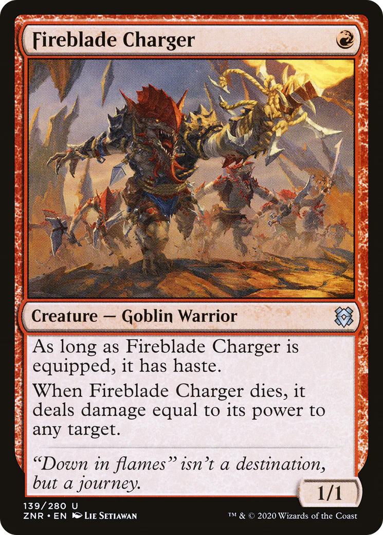 Fireblade Charger (ZNR-139)  - Zendikar Rising