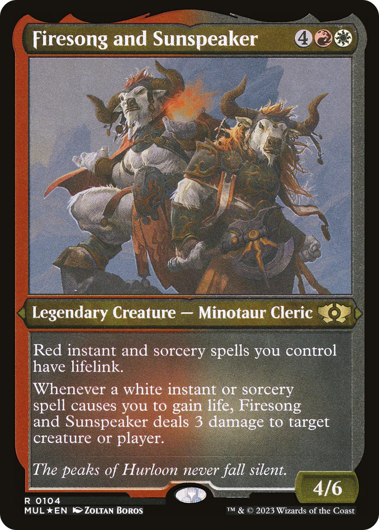 Firesong and Sunspeaker (Foil Etched) (MUL-104) Foil - Multiverse Legends