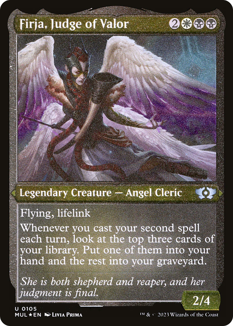 Firja, Judge of Valor (Foil Etched) (MUL-105)  Foil - Multiverse Legends
