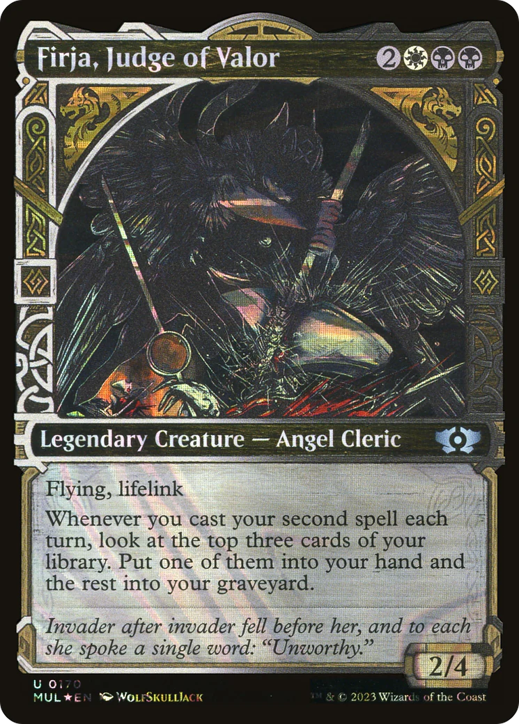 Firja, Judge of Valor (Halo Foil) (MUL-170) Foil - Multiverse Legends: (Showcase)