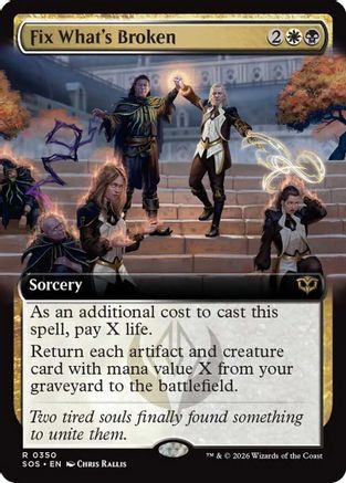 Fix What's Broken (Extended Art) (SOS-350)  - Secrets of Strixhaven