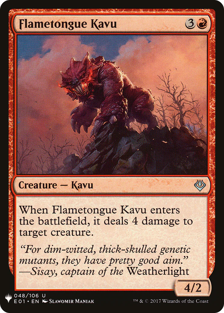 Flametongue Kavu (LIST-048)  - The List