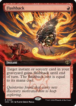 Flashback (Extended Art) (SOS-333)  Foil - Secrets of Strixhaven
