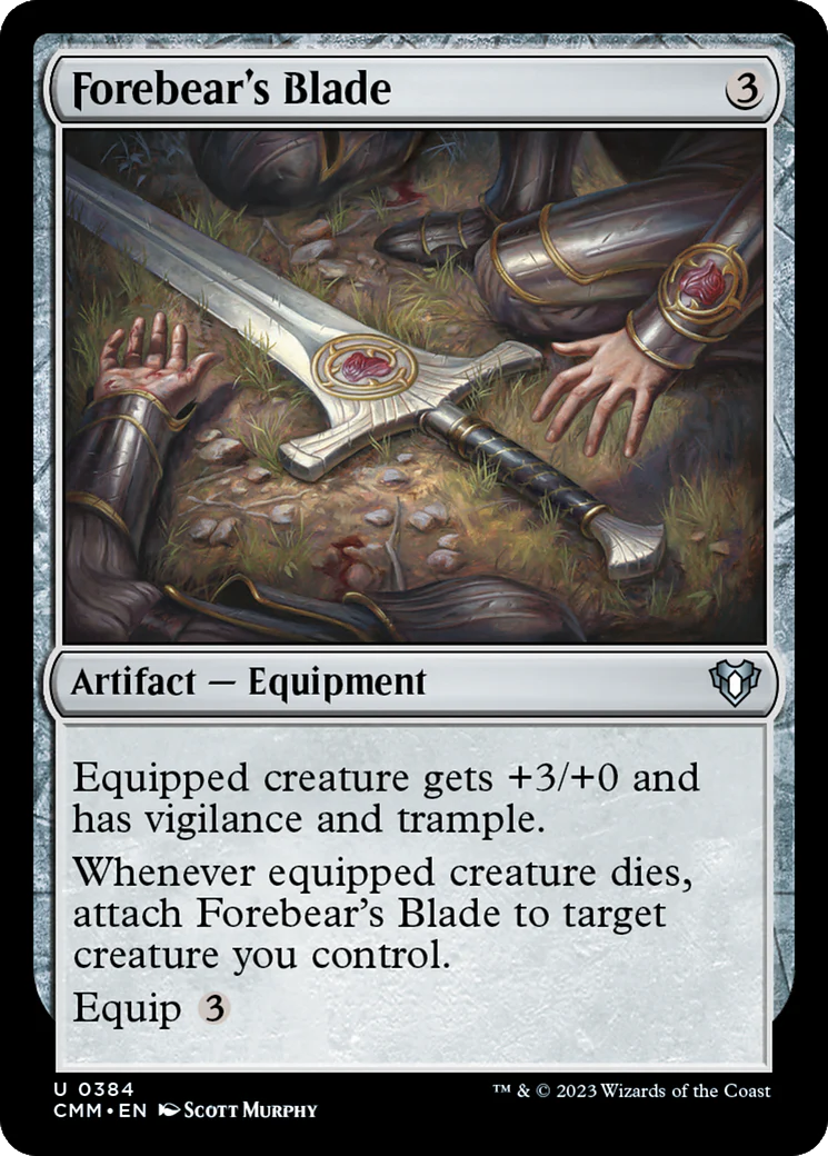 Forebear's Blade (CMM-384)  Foil - Commander Masters