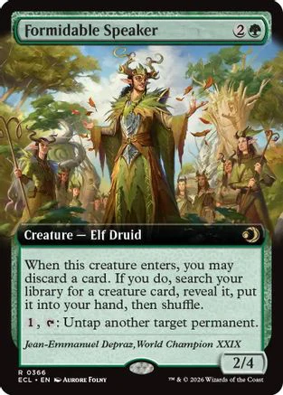 Formidable Speaker (Extended Art) (ECL-366) Foil - Lorwyn Eclipsed