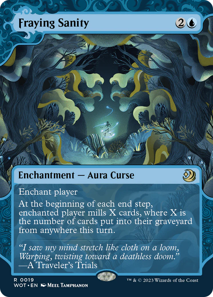 Fraying Sanity (WOT-019)  Foil - Wilds of Eldraine: Enchanting Tales: (Showcase) (Borderless)