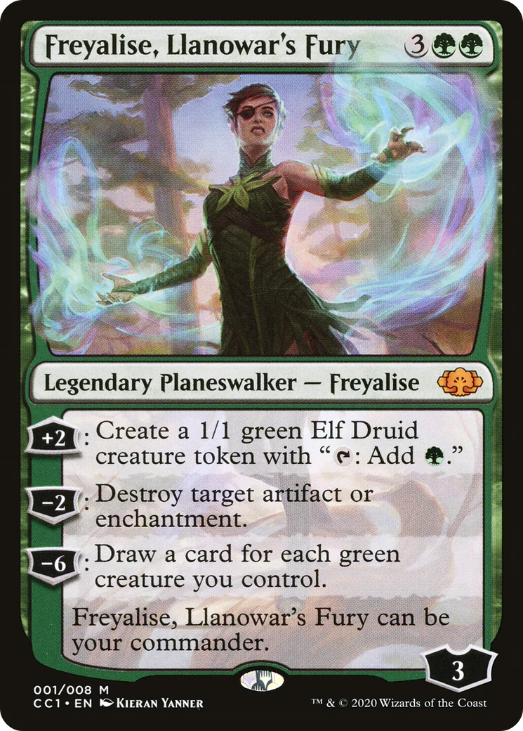 Freyalise, Llanowar's Fury (CC1-001) Foil - Commander Collection: Green