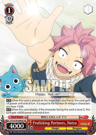 Frolicking Partners, Natsu (SR) (FT/S120-E066S SR) - FAIRY TAIL 100 YEARS QUEST