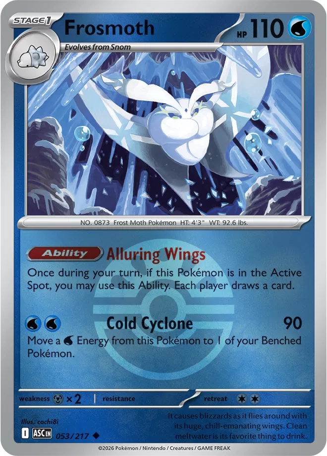 Frosmoth (Friend Ball) 053  - Reverse Holofoil ME Ascended Heroes - Uncommon