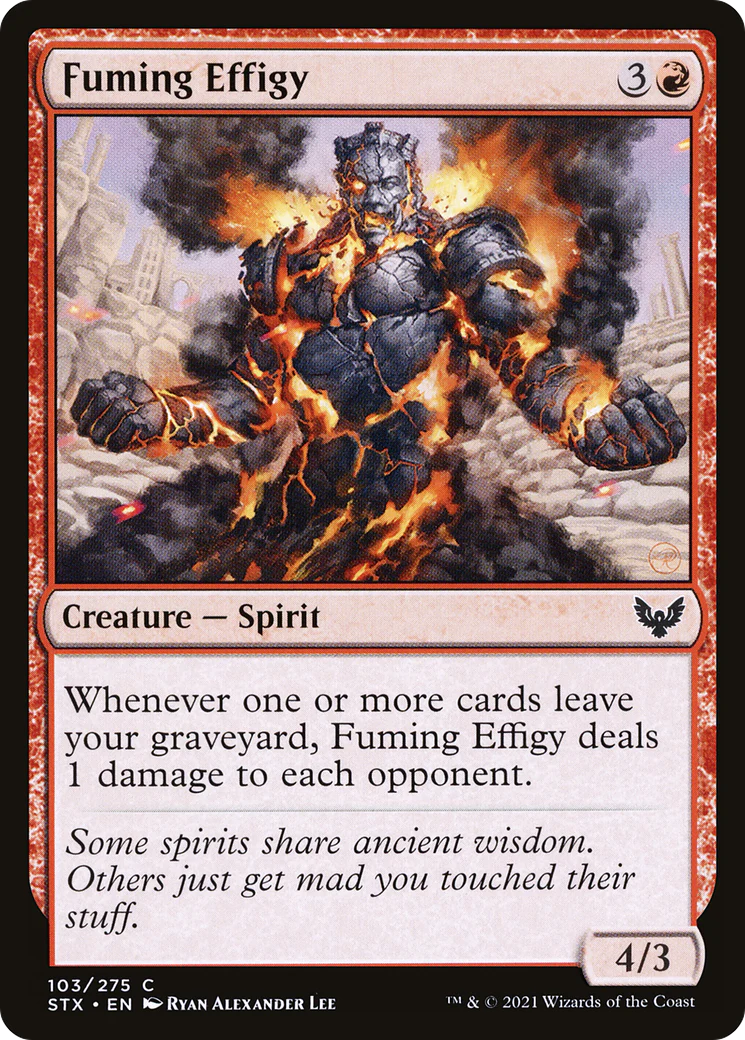 Fuming Effigy (STX-103)  Foil - Strixhaven: School of Mages