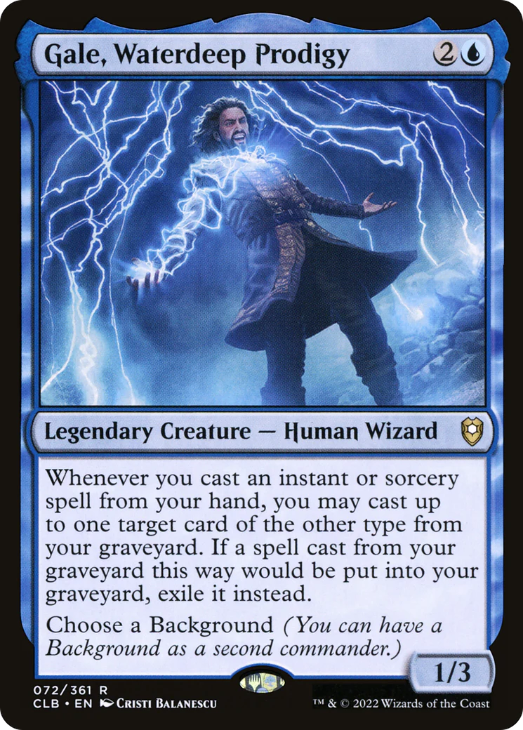 Gale, Waterdeep Prodigy (CLB-072) Foil - Commander Legends: Battle for Baldur's Gate