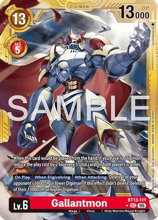 Gallantmon - BT13-111 (Alternate Art) (BT13-111) - Advanced Booster Digimon Generation Foil