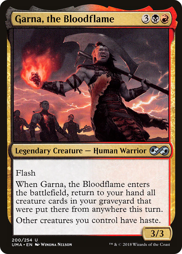 Garna, the Bloodflame (UMA-200) Foil - Ultimate Masters