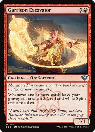 Garrison Excavator (SOS-116)  Foil - Secrets of Strixhaven