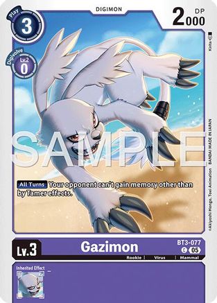 Gazimon - BT3-077 (Foil Reprint) (BT3-077) - Advanced Booster Digimon Generation Foil