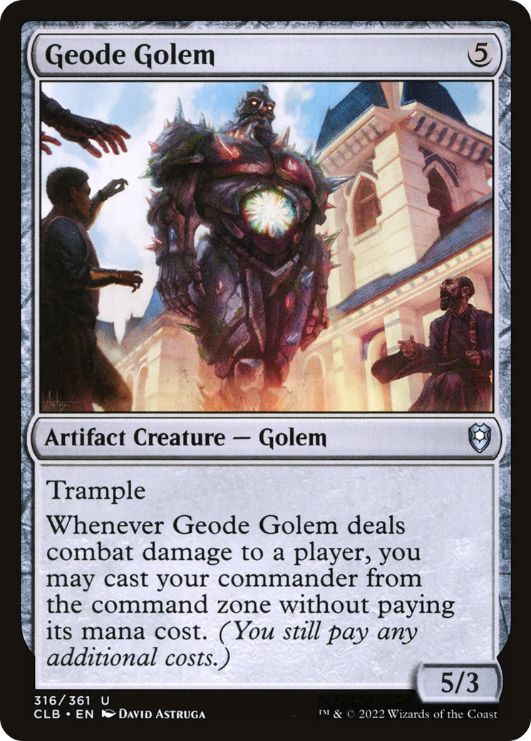 Geode Golem (CLB-316) Foil - Commander Legends: Battle for Baldur's Gate