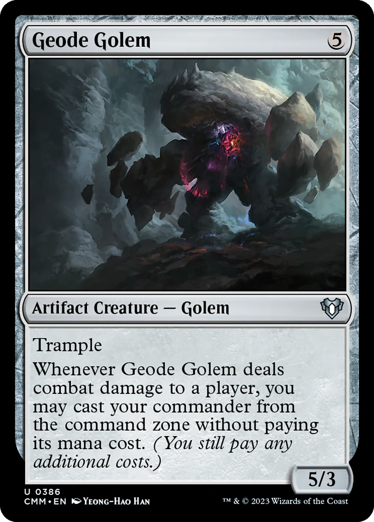 Geode Golem (CMM-386)  Foil - Commander Masters