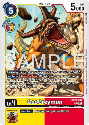 GeoGreymon (BT21-042) - Advanced Booster Digimon Generation
