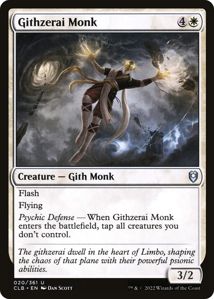 Githzerai Monk (CLB-020) Foil - Commander Legends: Battle for Baldur's Gate