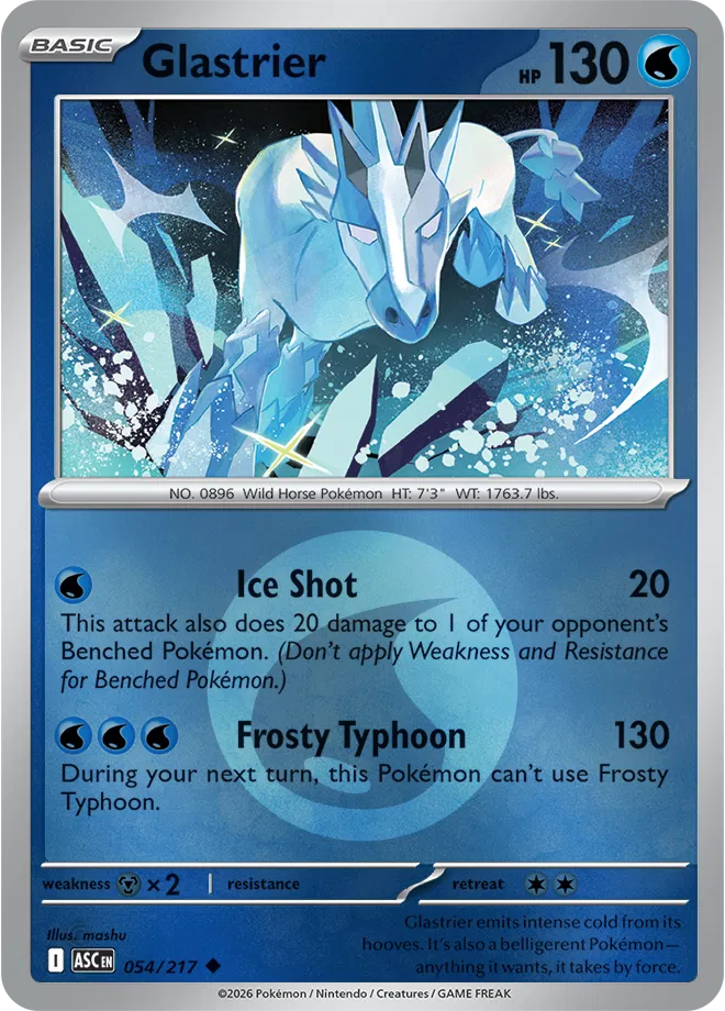 Glastrier (Energy Symbol Pattern) 054  - Reverse Holofoil ME Ascended Heroes - Uncommon