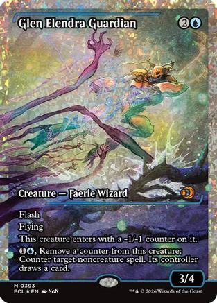 Glen Elendra Guardian (0393) (Showcase) (Fracture Foil) (ECL-393)  Foil - Lorwyn Eclipsed