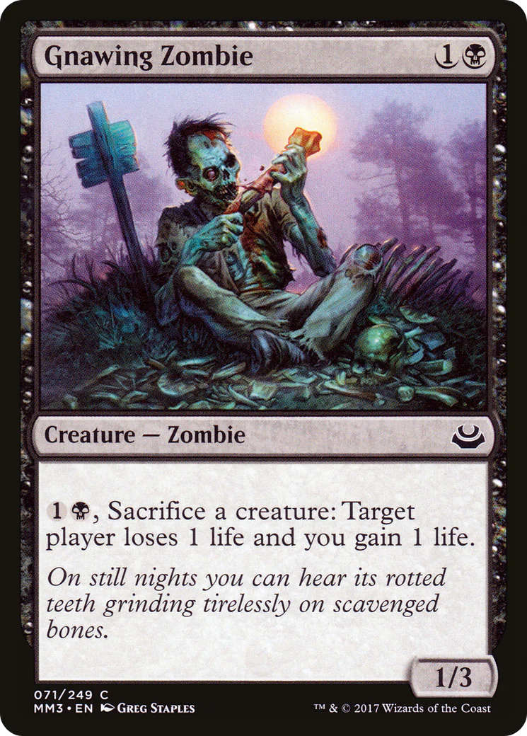 Gnawing Zombie (MM3-071)  Foil - Modern Masters 2017