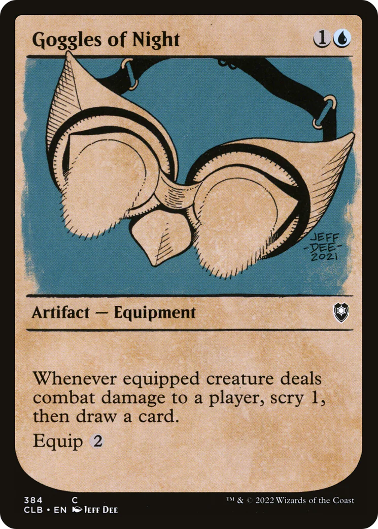 Goggles of Night (Showcase) (CLB-384)  Foil - Commander Legends: Battle for Baldur's Gate: (Showcase)