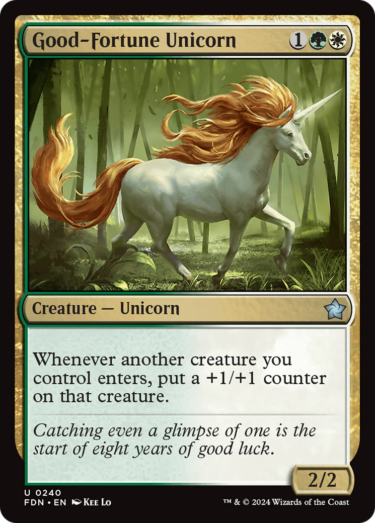 Good-Fortune Unicorn (FDN-240)  Foil - Foundations