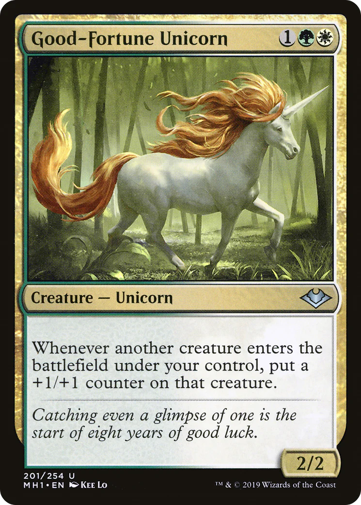 Good-Fortune Unicorn (MH1-201)  Foil - Modern Horizons