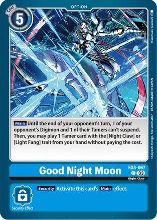 Good Night Moon (EX5-067) - Animal Colosseum