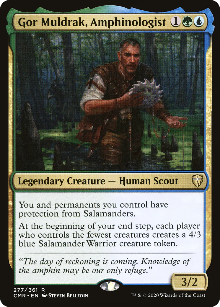 Gor Muldrak, Amphinologist (CMR-277)  Foil - Commander Legends