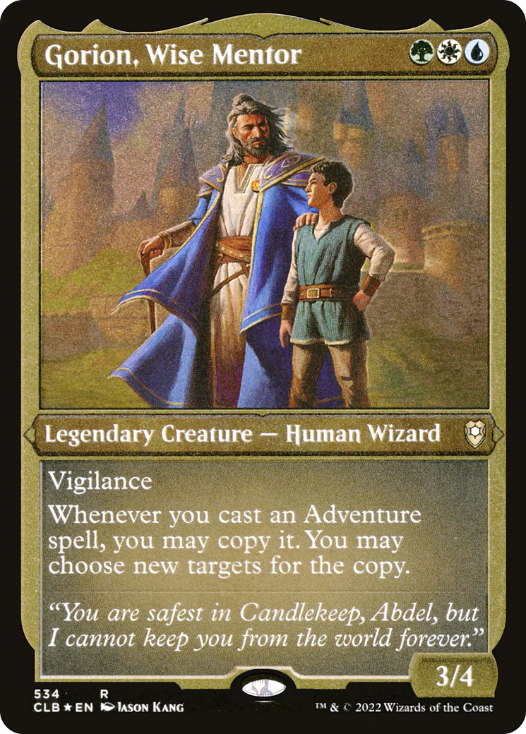Gorion, Wise Mentor (CLB-534) Etched Foil - Commander Legends: Battle for Baldur's Gate