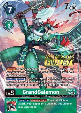 GrandGalemon (2025 Regionals Finalist) (EX7-034) - Digimon LIBERATOR Foil