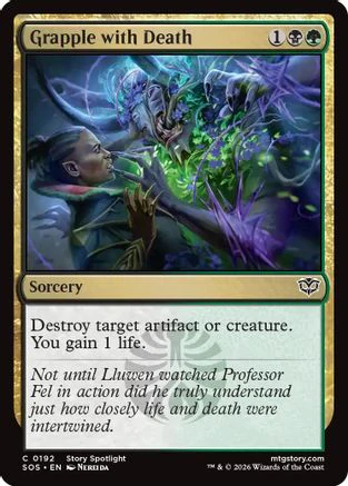 Grapple with Death (SOS-192)  Foil - Secrets of Strixhaven