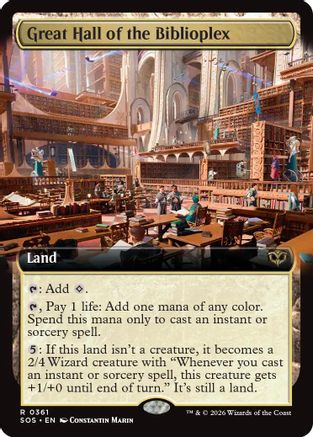 Great Hall of the Biblioplex (Extended Art) (SOS-361) Foil - Secrets of Strixhaven