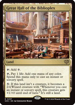 Great Hall of the Biblioplex (SOS-257)  Foil - Secrets of Strixhaven