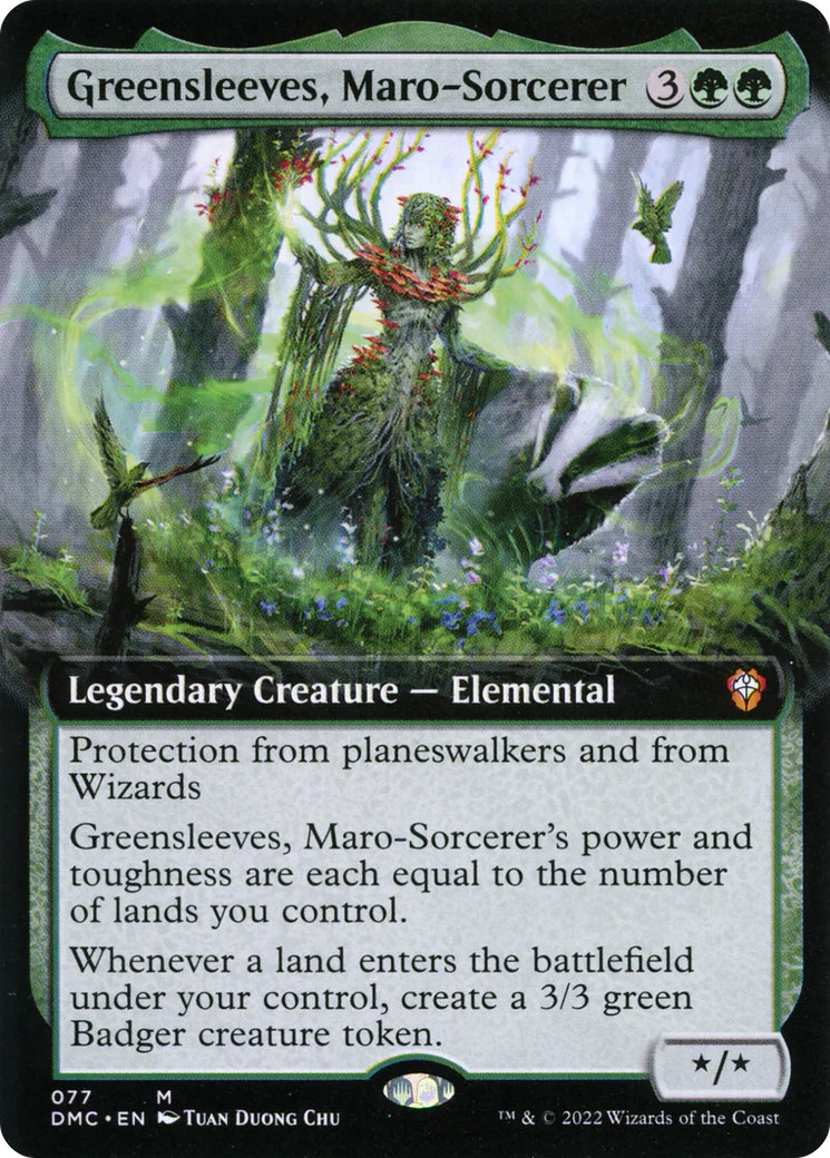 Greensleeves, Maro-Sorcerer (Extended Art) (DMC-077) Foil - Dominaria United Commander: (Extended Art)