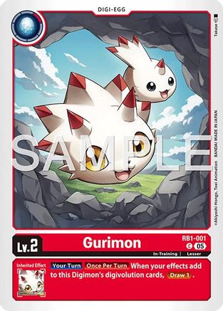 Gurimon (Reprint) (RB1-001) - Advanced Booster Digimon Generation Foil