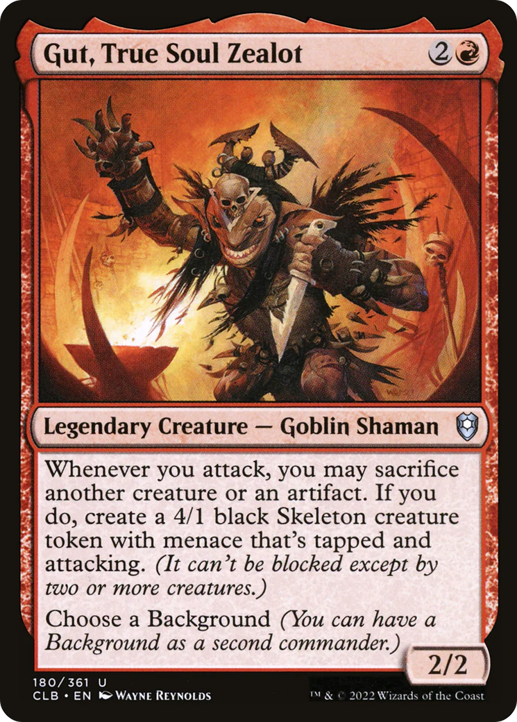 Gut, True Soul Zealot (CLB-180)  - Commander Legends: Battle for Baldur's Gate