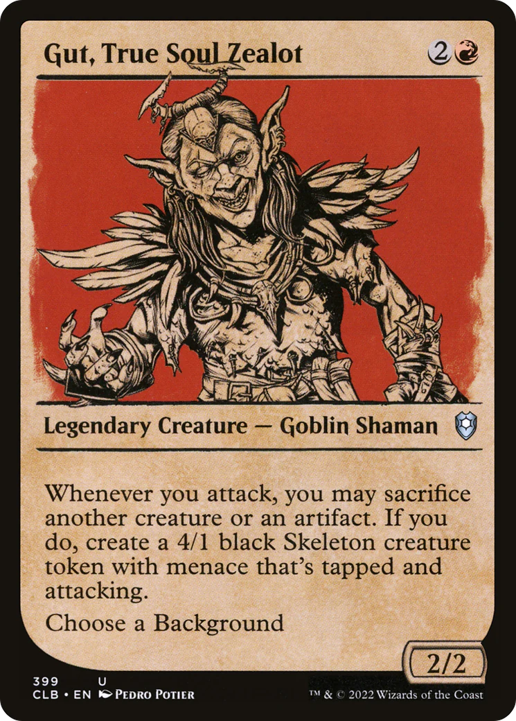 Gut, True Soul Zealot (Showcase) (CLB-399) Foil - Commander Legends: Battle for Baldur's Gate: (Showcase)