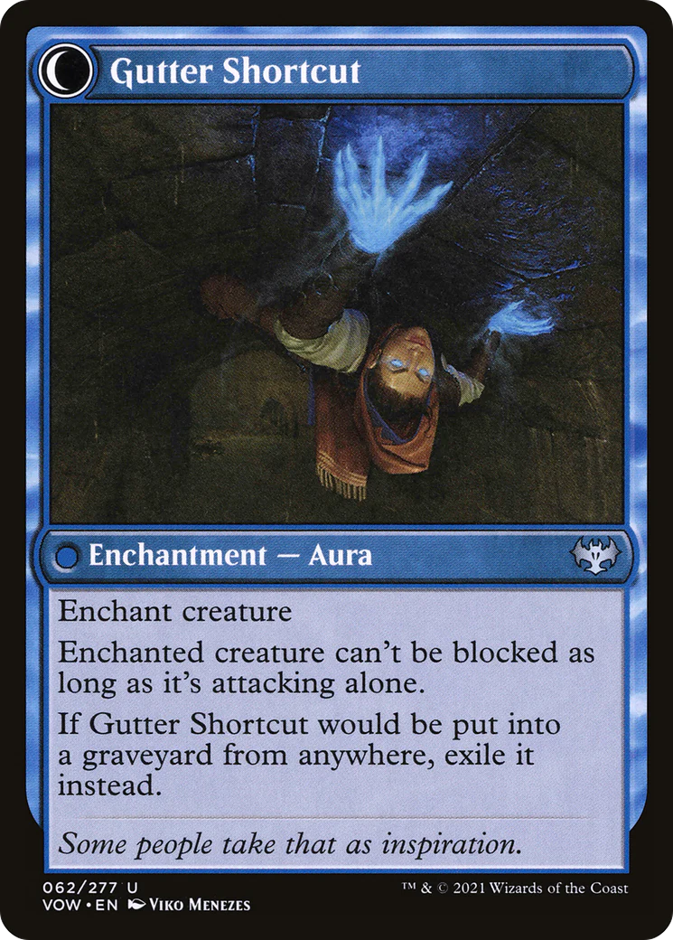 Gutter Skulker (VOW-062)  Foil - Innistrad: Crimson Vow: (Double Faced Transform) - Image 2