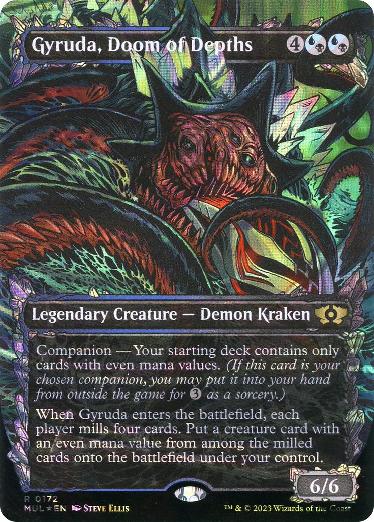 Gyruda, Doom of Depths (Halo Foil) (MUL-172) Foil - Multiverse Legends: (Showcase) (Borderless)