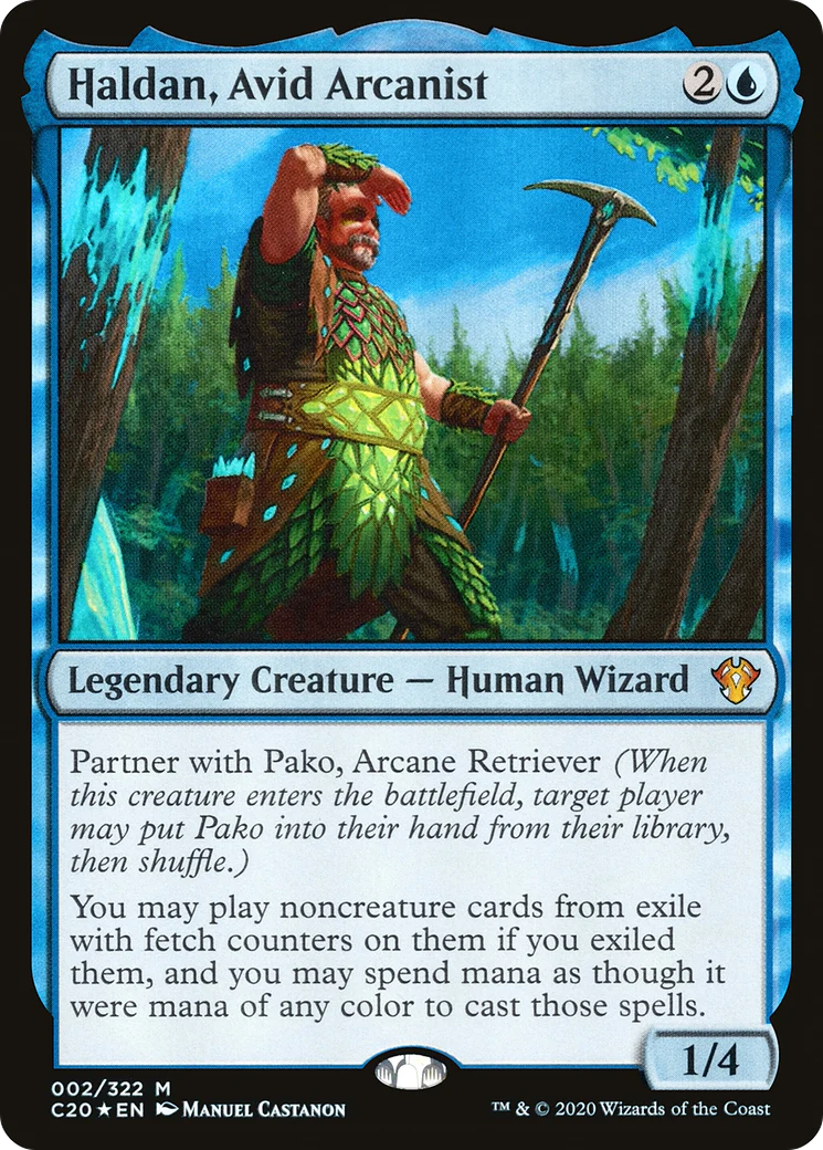 Haldan, Avid Arcanist (C20-002)  Foil - Commander 2020